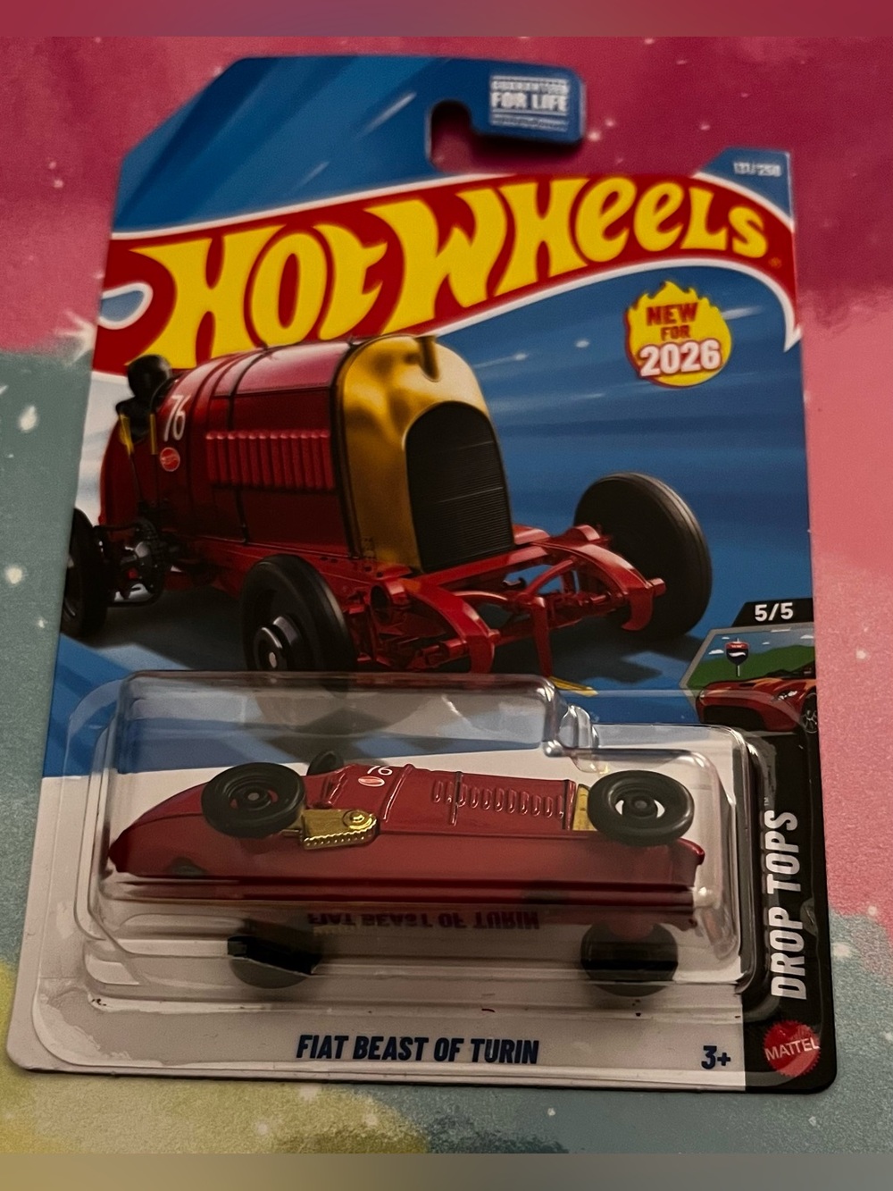 New For 2026: Fiat Beast of Turin - Red and Gold Collectible Toy Car